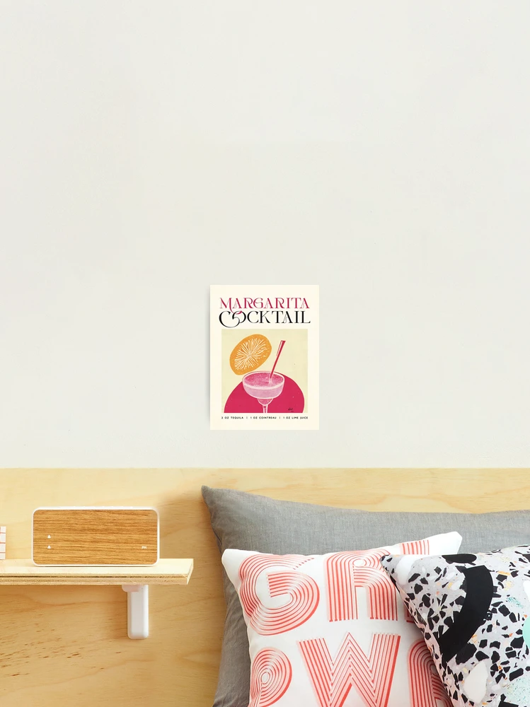 Aperçu 2 sur 3. Impression photo avec l'œuvre Margarita Retro Cocktail Poster Pink Print Bar Prints, Vintage Drinks, Recipe, Wall Art créée et vendue par betternotes.