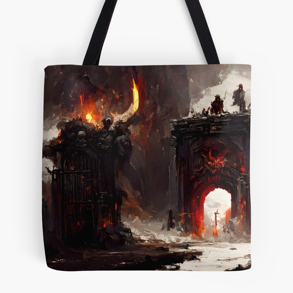 Vista previa del artículo con la obra «Bolsa estampada de tela», diseñado y vendido por MichelangeloAI.