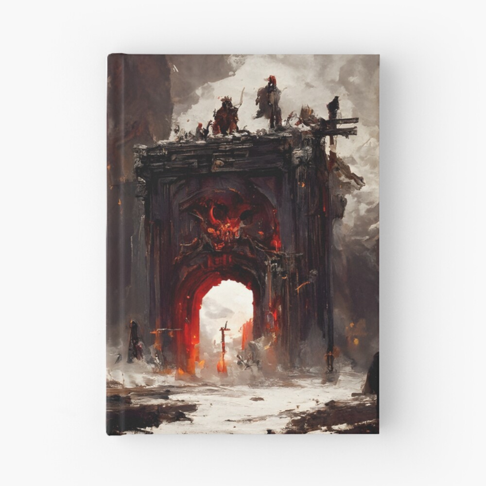 Vista previa del artículo con la obra «Cuaderno de tapa dura», diseñado y vendido por MichelangeloAI.