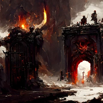 Imagen de la obra Puertas del Infierno | Arte generado por IA de MichelangeloAI