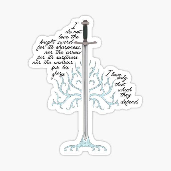 Aperçu de l'œuvre Ce qu'ils défendent Citation de Faramir créée et vendue par cre8ivemango.