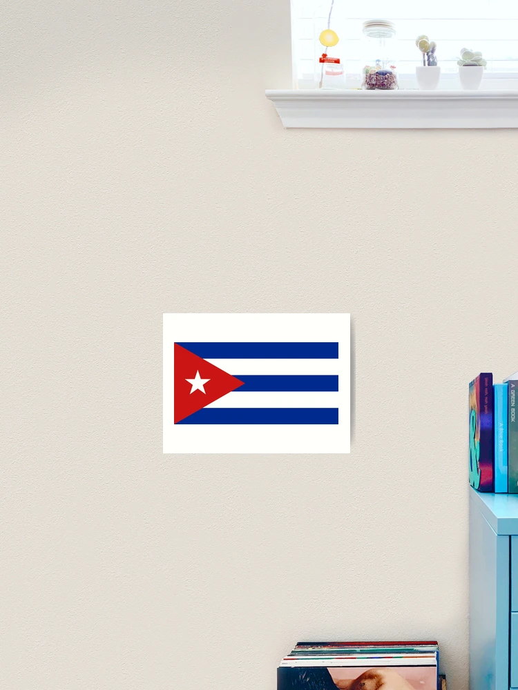 Aperçu 2 sur 3. Impression artistique avec l'œuvre Drapeau de Cuba créée et vendue par Freihalt.