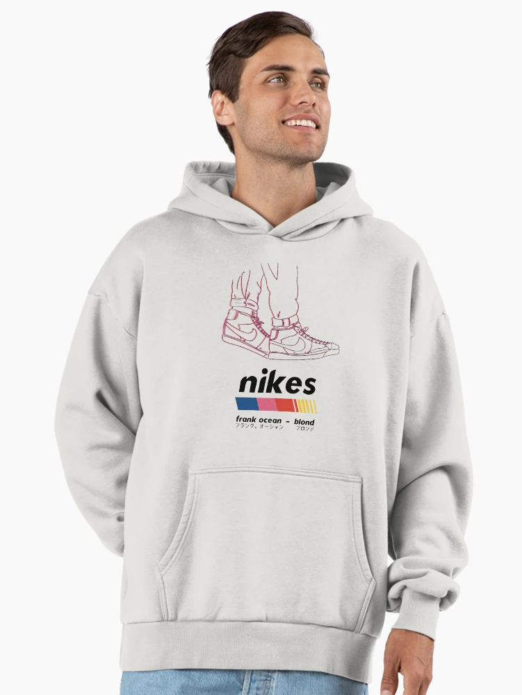 Aperçu 2 sur 6. Sweat à capuche oversize premium avec l'œuvre frank ocean Frank Ocean Nikes créée et vendue par PegeenWarm.