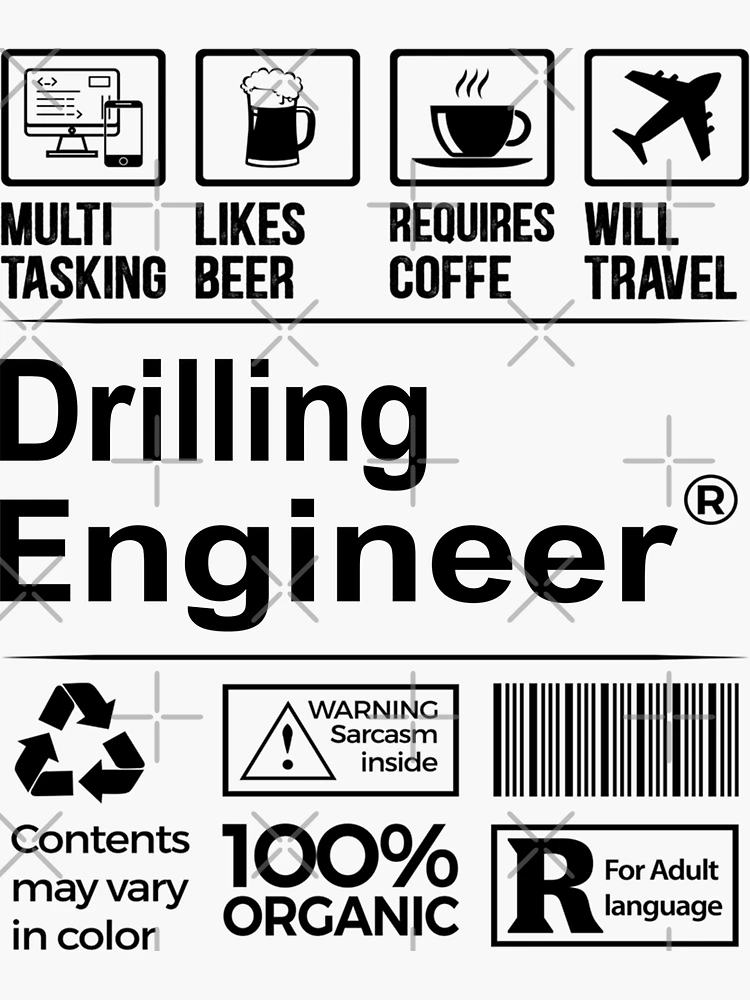Thumbnail 3 of 3, Sticker, Drilling engineer T Shirt, MultiTasking Certified Job Gift Item, Job Profession, Drilling engineer Christmas Birthday Gift designed and sold by xlnv.