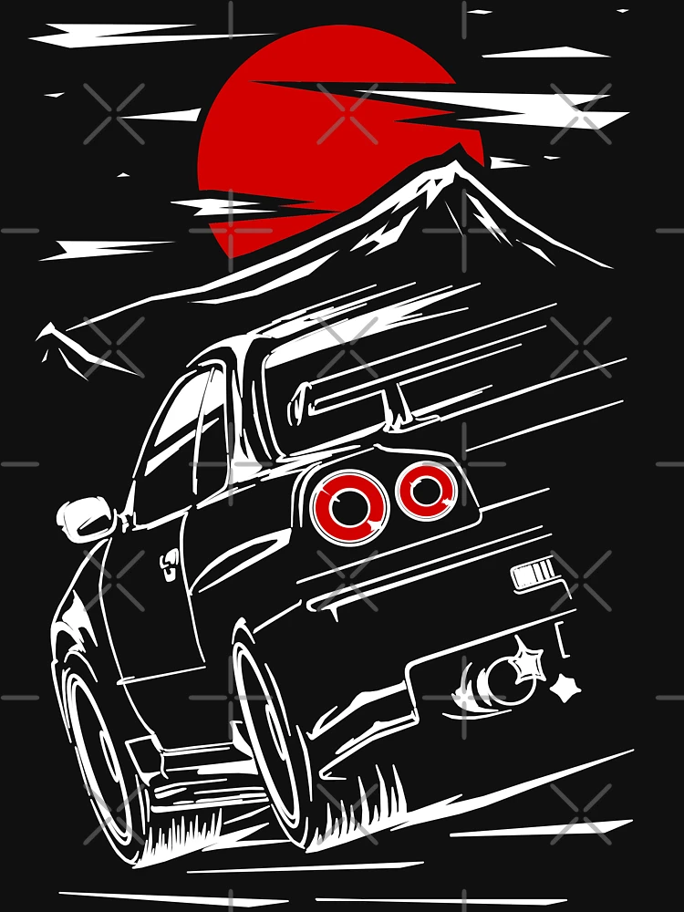 Thumbnail 7 von 7, Essential T-Shirt, Nissan Skyline GTR 34 | Haruna designt und verkauft von RACING FACTORY.
