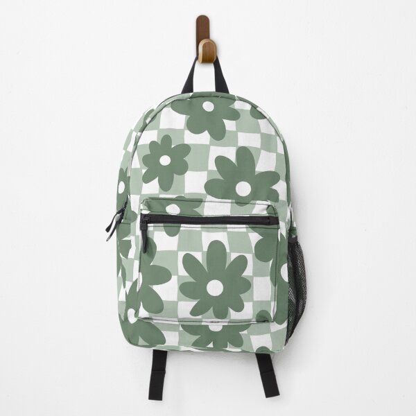 Item preview, Checkered Daisy Pattern (sage green/white) designed and sold by Design Minds Boutique.