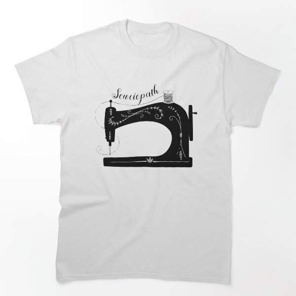 Item preview, Sewciopath antique elegant sewing machine tailor seamstress fashion designer gifts designed and sold by MetalicBabe.