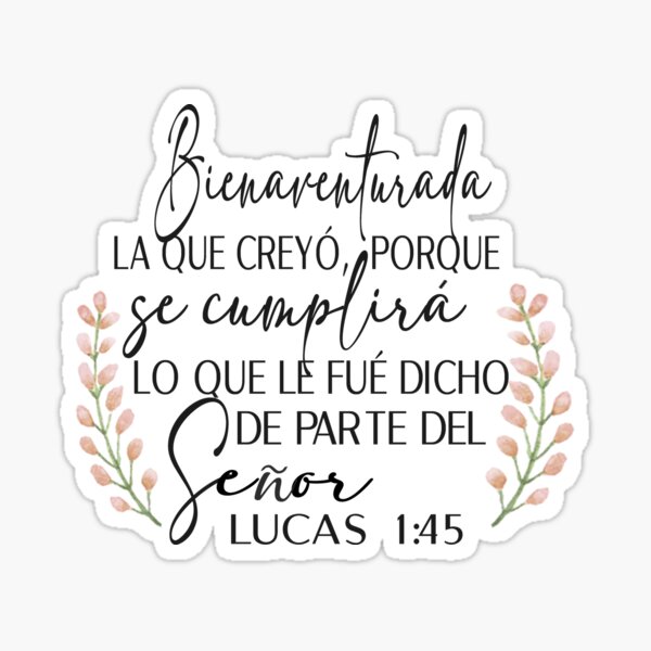Item preview, Lucas 1:45, Versículo de la Biblia en Español designed and sold by Aryam Quotes.