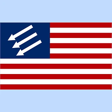 Imagen de la obra Bandera estadounidense antifascista de MoonBugCo