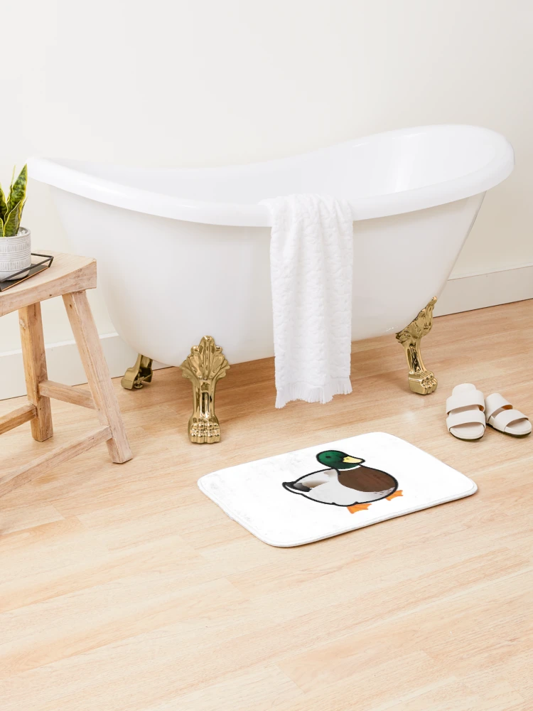 Thumbnail 2 of 6, Bath Mat, Chubby Mallard Duck designed and sold by birdhism.