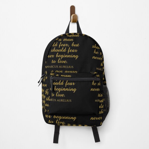 Item preview, Marcus Aurelius Quote - It Is Not Death That A Man Should Fear But He Should Fear Never Beginning To Live - Gold designed and sold by PhiloJourney.