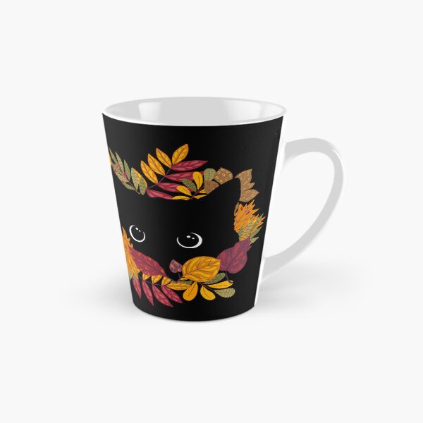 Item preview, Black Cat Peeking Spying Autumn Fall designed and sold by nameonshirt.