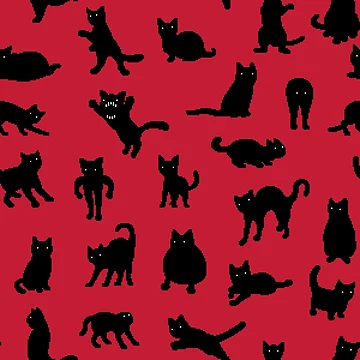 Artwork thumbnail, Void Cats Pattern (Red) by Tofu's Pixel Art Store