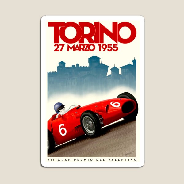 Aperçu de l'œuvre TORINO GRAN PREMIO: impression de course automobile vintage créée et vendue par posterbobs.