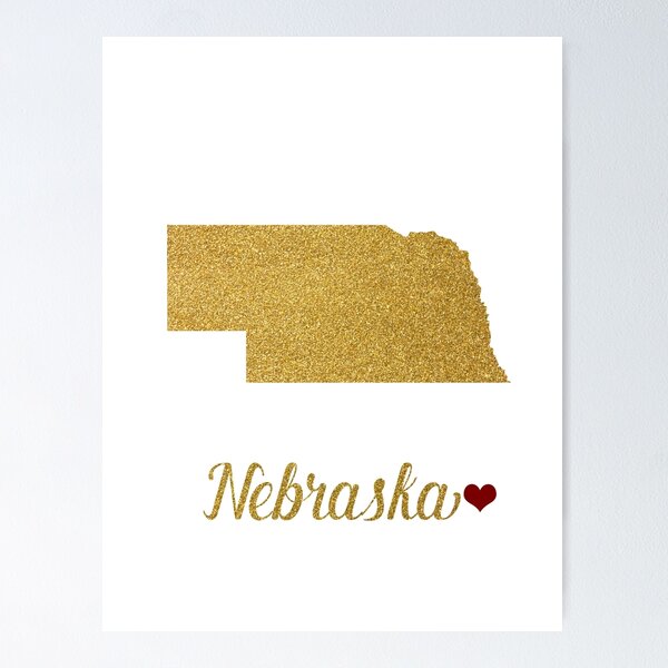 Aperçu de l'œuvre Carte de l'or du Nebraska créée et vendue par AnnaGo.