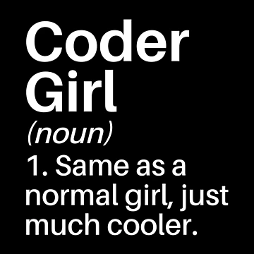 Artwork thumbnail, Coder Girl Funny Definition: Coder Gift - Programmer by Adexyl