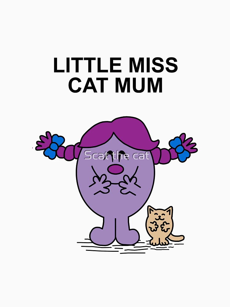 Thumbnail 7 von 7, Classic T-Shirt, Kleine Fräulein Cat Mama designt und verkauft von Scat the cat.