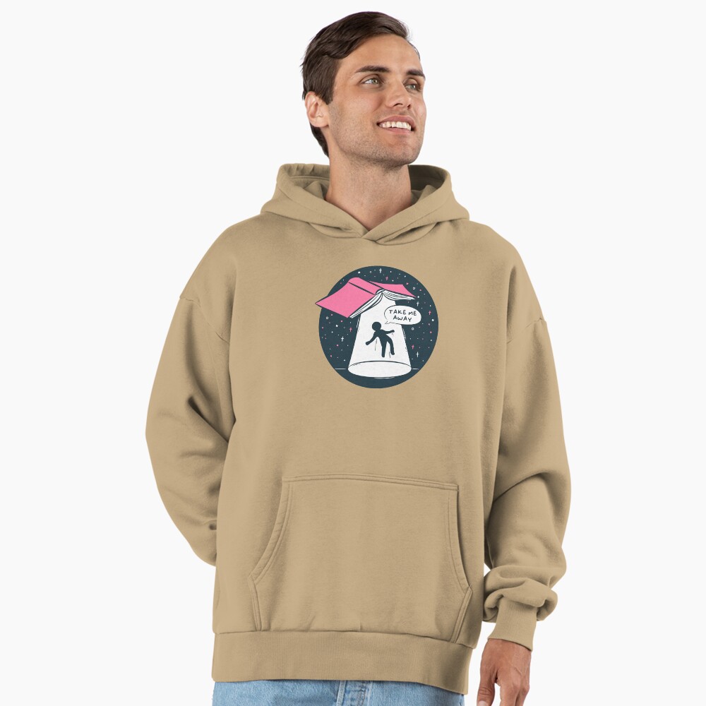 Vista previa del artículo con la obra «Sudadera con capucha oversize prémium», diseñado y vendido por indiebookster.