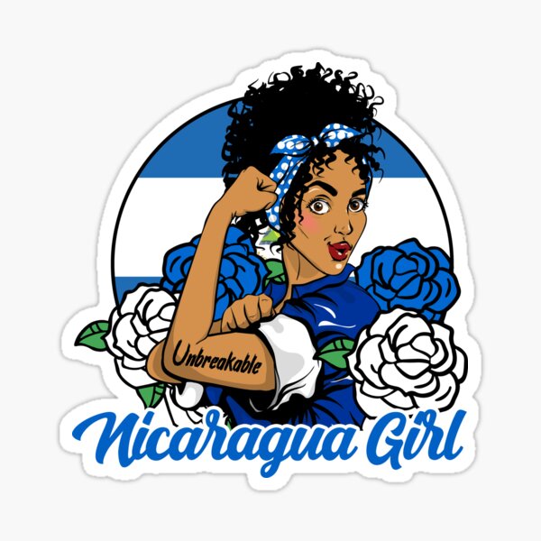 Item preview, Negro Nicaragua Chica Nicaragüense Mujer Nicaraguense Bandera designed and sold by JolieAlli.