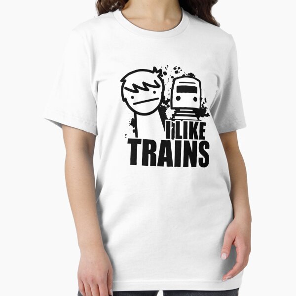 Aperçu de l'œuvre T-shirt ASDF J'aime les trains créée et vendue par Cinemadelic.