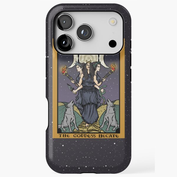 Artikelvorschau, Hekate Dreifachmond Göttin der Hexerei und Magie Hexe Hekate Rad Tarotkarte entworfen und verkauft von TheGhoulishGarb.