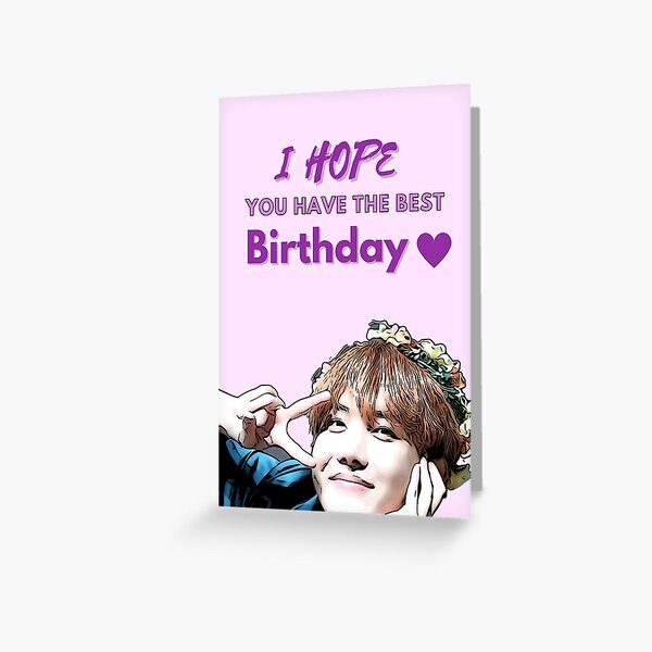 Item preview, Espero | Tarjeta de cumpleaños | tarjeta de felicitación | Jhope Bts | Bangtan | Fanático de bts de regalo | Regalo Kpop designed and sold by Daebakshop.