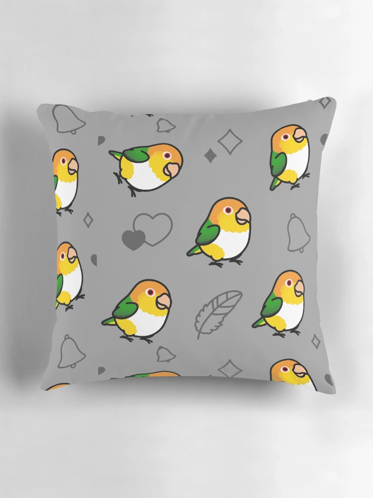 Thumbnail 3 of 4, Pillow, White bellied Caique Pattern designed and sold by birdhism.