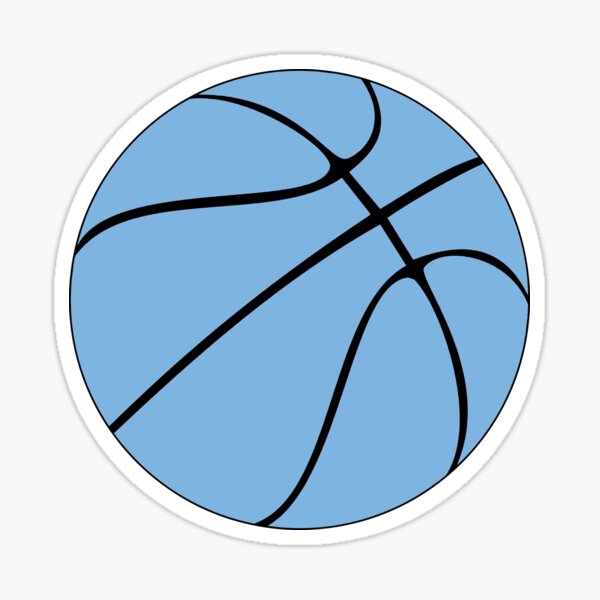 Artikelvorschau, Carolina-blaue/hellblaue Basketball-Grafik mit Kontur entworfen und verkauft von SportsStars.