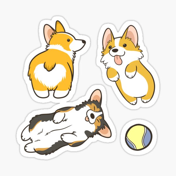 Artikelvorschau, Corgi eingestellt entworfen und verkauft von pawlove.