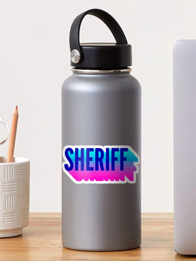 Thumbnail 1 of 3, Sticker, Sheriff With Long Gradient Shadow designed and sold by SVPOD.