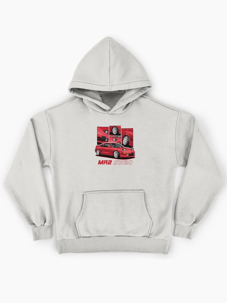 Aperçu 1 sur 6. Sweat à capuche oversize premium avec l'œuvre Toyota MR2 SW20 JDM créée et vendue par squeal tires.