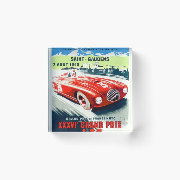 Item preview, Cartel de carreras del Gran Premio de Francia de 1949 designed and sold by retrographics.