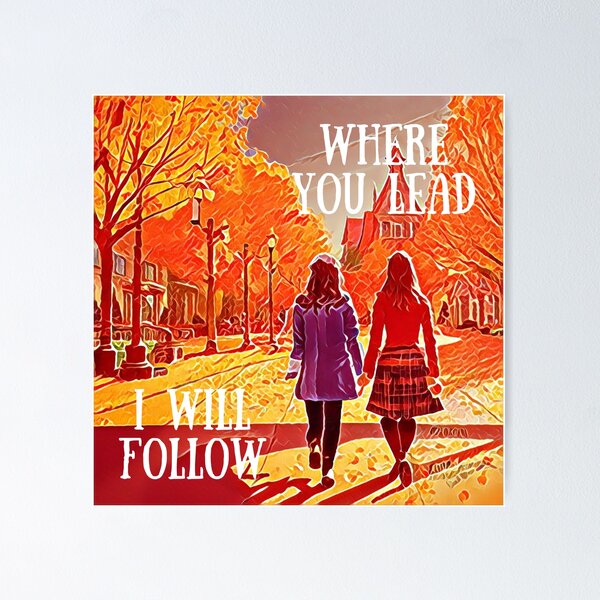 Artikelvorschau, Wohin du führst, werde ich dir folgen - The Girls Walking in Autumn - Gilmore entworfen und verkauft von Fenay Designs.