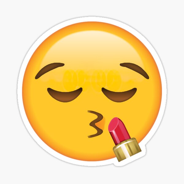 Aperçu de l'œuvre Sassy Lipstick Secret Emoji | méga internet drôle créée et vendue par Secret Emojis.