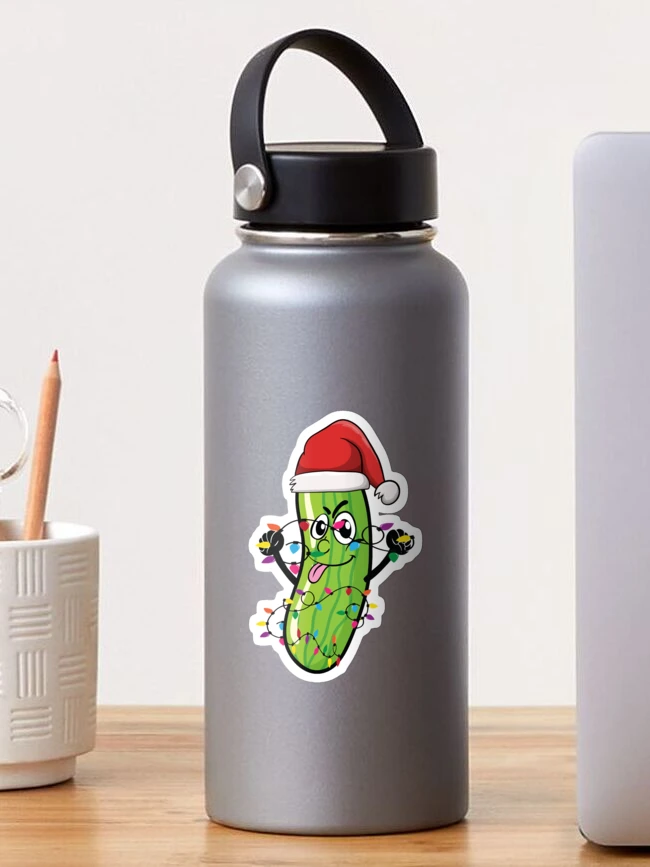 Thumbnail 1 of 3, Sticker, Funny christmas pickle lights designed and sold by EmmanuelleFonta.