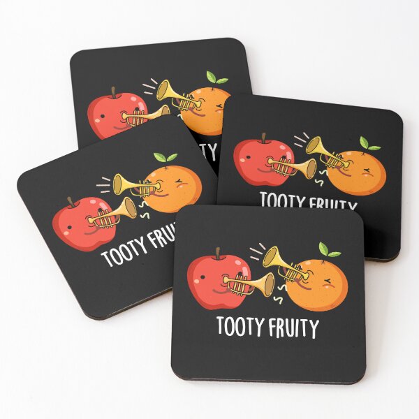 Item preview, Tooty Fruity Musician Funny Fruit Puns (Dark BG) designed and sold by punnybone.