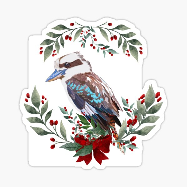 Aperçu de l'œuvre Couronne de Noël australienne Kookaburra créée et vendue par Tracey Bartlett.