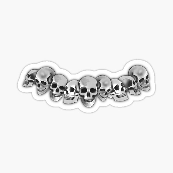 Item preview, 9 Gray Skulls Next to One Another designed and sold by zozoillustrated.