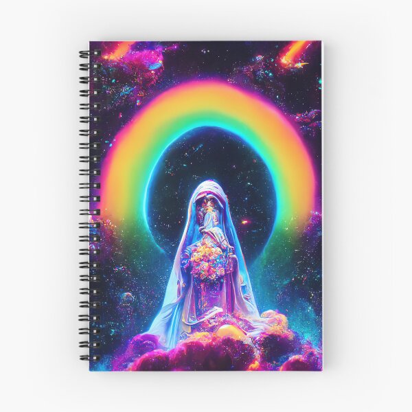Item preview, Nuestra Señora del Arco Iris - Serie Nuestras Damas 04 - Stoner Virgin Mary in Deep Space designed and sold by Anna R. Reyes.