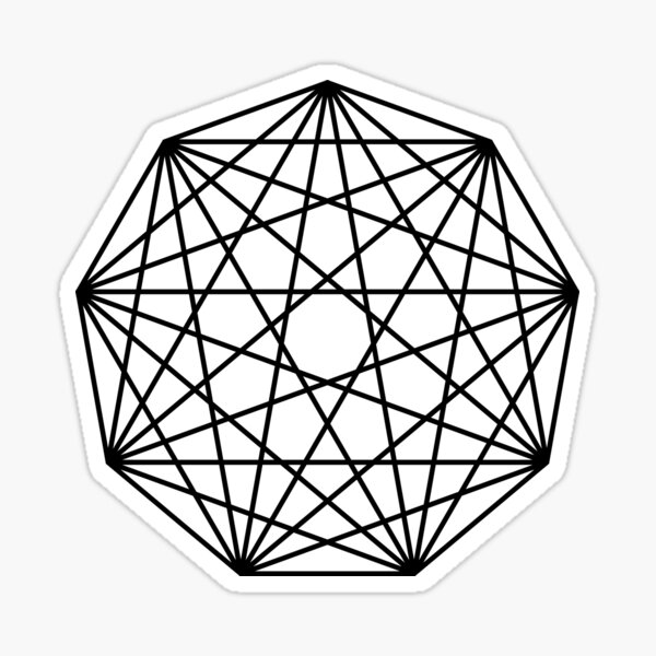Artikelvorschau, Nonagon Form Schwarz entworfen und verkauft von keplercat.