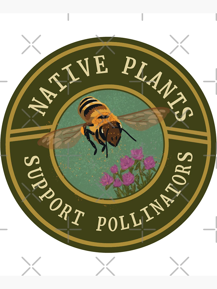 Aperçu 5 sur 5. Sac fourre-tout avec l'œuvre Les plantes indigènes soutiennent les pollinisateurs créée et vendue par Sadhbh rua.