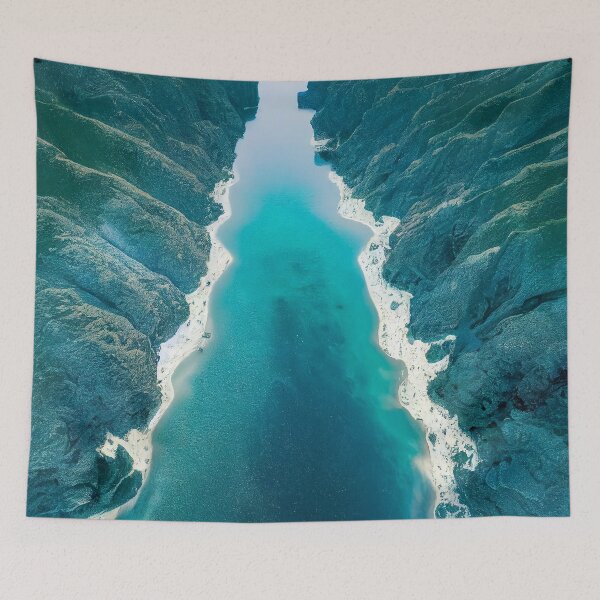 Aperçu de l'œuvre vue aérienne des vagues de l'océan et de la photographie de plage. paysage naturel 3 créée et vendue par ShopThousand.