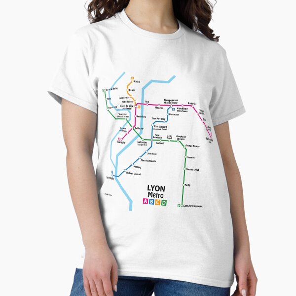 Aperçu de l'œuvre Plan du métro de LYON créée et vendue par UrbanRail.
