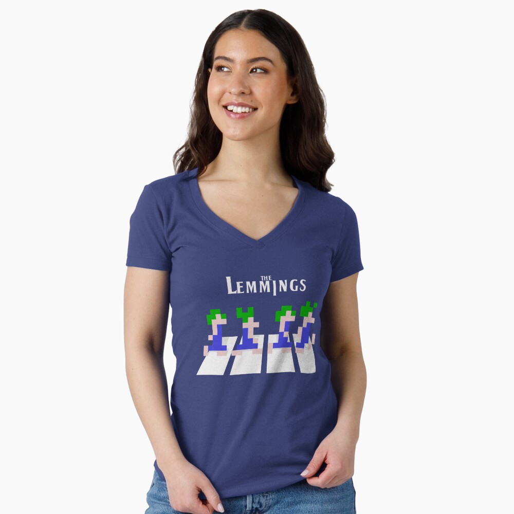 Vista previa del artículo con la obra «Camiseta entallada de cuello en V», diseñado y vendido por ertxyz.