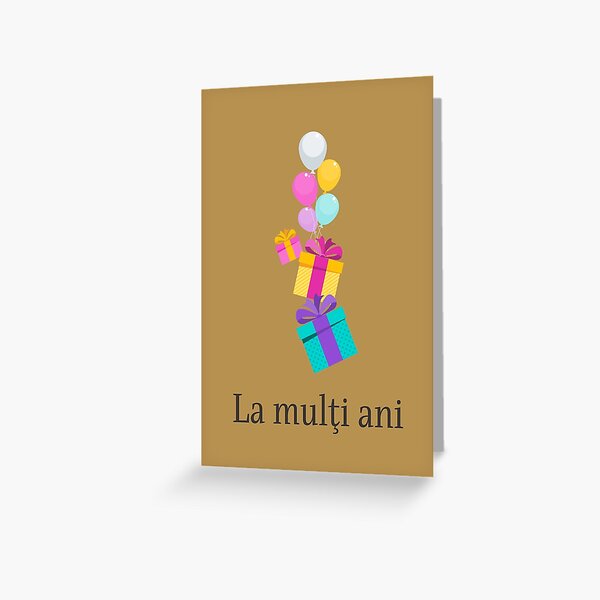 Item preview, La mulţi ani, feliz cumpleaños en rumano, cumpleaños rumano designed and sold by Pommallina.