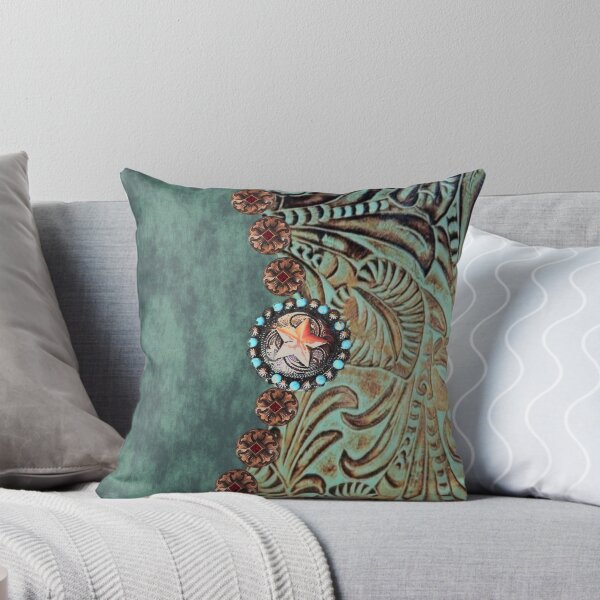 Item preview, Vaquero rústico vaquera western country verde azulado designed and sold by LEILA ART SPACE.