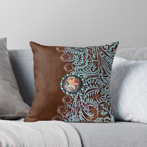 Item preview, Vaquero primitivo vaquera western country marrón turquesa designed and sold by LEILA ART SPACE.