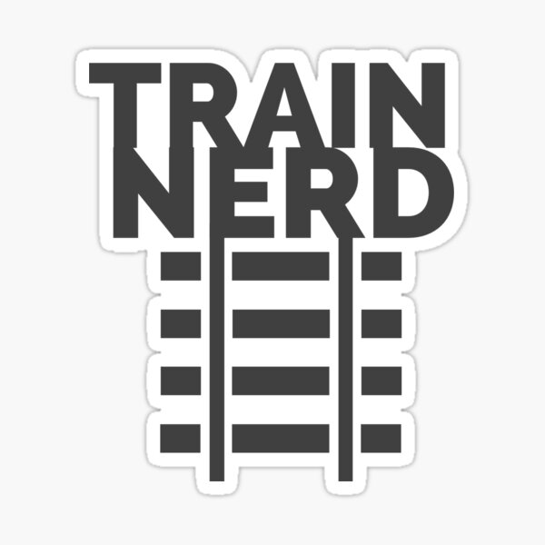 Aperçu de l'œuvre Train nerd amour trains trains à vapeur cool train locomotive voies ferrées créée et vendue par frikitren.