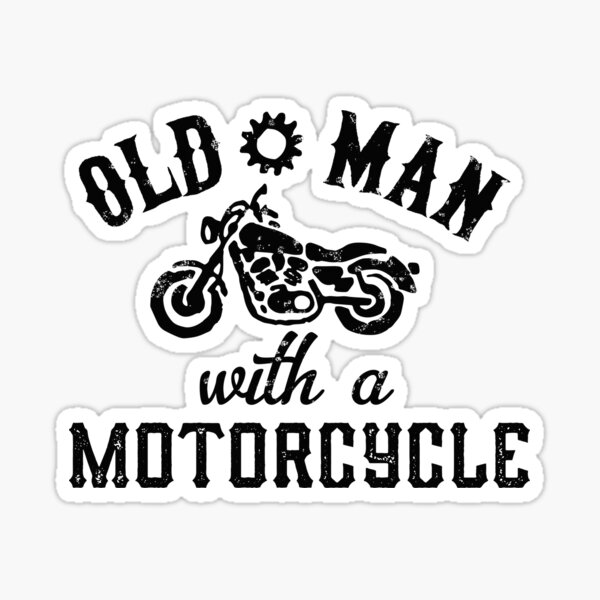 Artikelvorschau, Alter Mann mit einem Motorrad entworfen und verkauft von artlahdesigns.