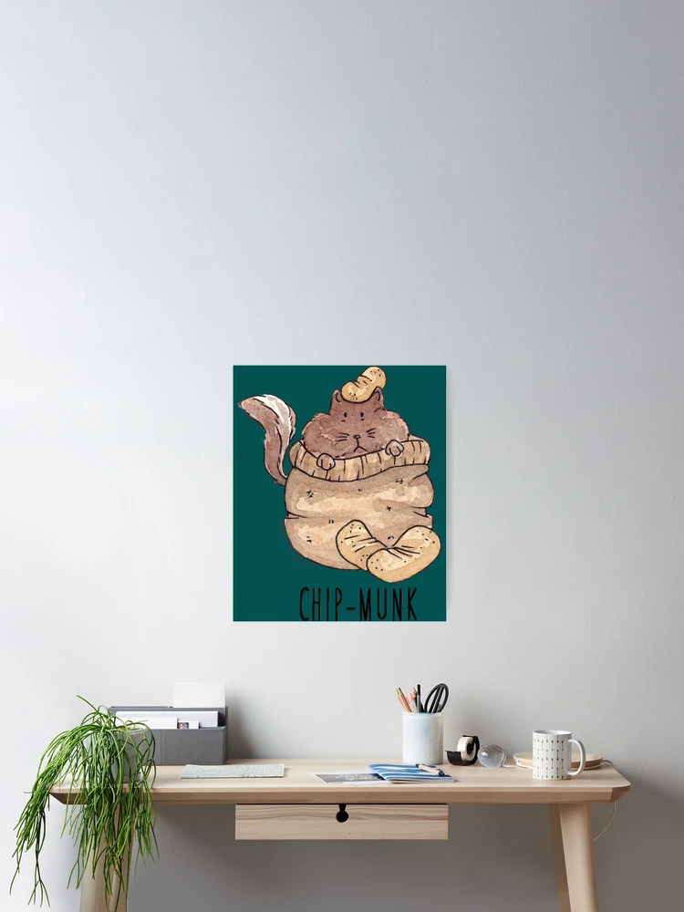 Thumbnail 2 of 3, Poster, CHIP-MUNK designed and sold by RobinBadger.